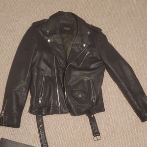 Biker leather jacket barneys
